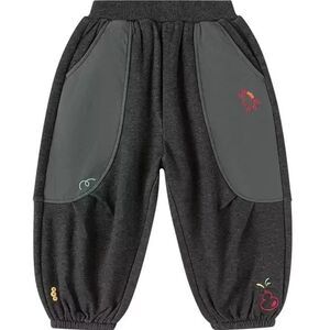 Korean Brand - Balabala - Boys Embroidered Jogger Sweats - Size 120 / US~7